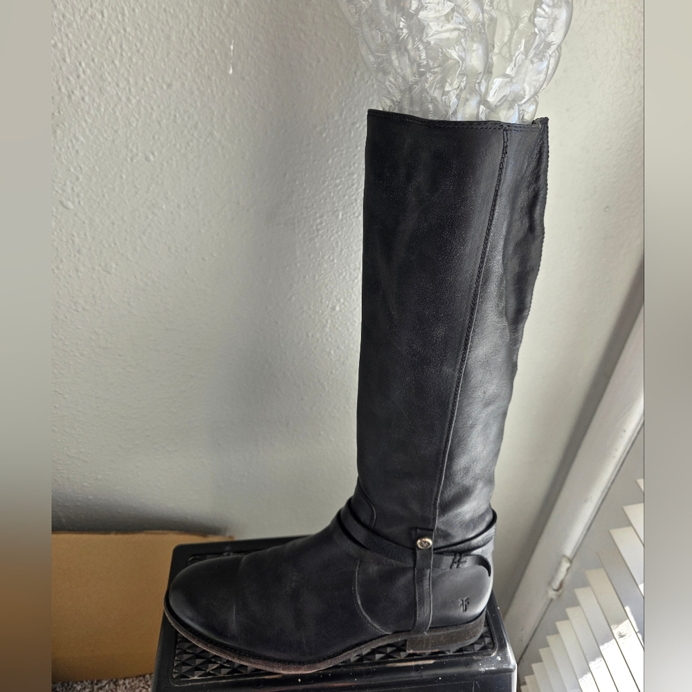 FRYE Black Leather Knee-High Boots Sz 9.5B